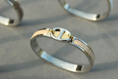 PULSERA DE PLATA CON CADENA CLIC [LUXE]