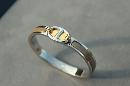 PULSERA DE PLATA CON CADENA CLIC [LUXE]