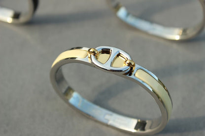 PULSERA DE PLATA CON CADENA CLIC [LUXE]