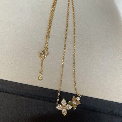 [LUXE] COLLAR STAR BLOSSOM ORO ROSA DIAMANTES