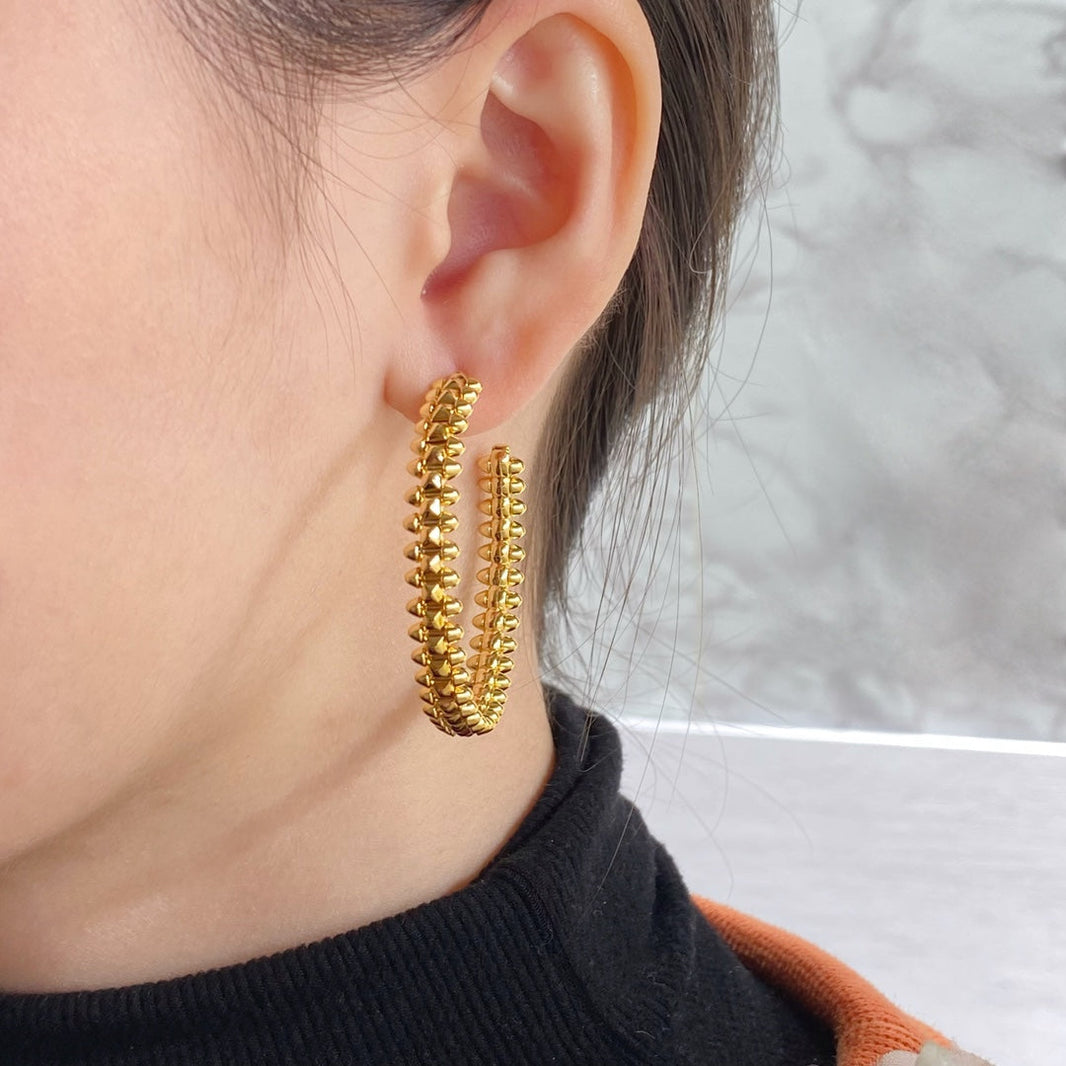 [LUXE] PENDIENTES DE ARO CLASH 