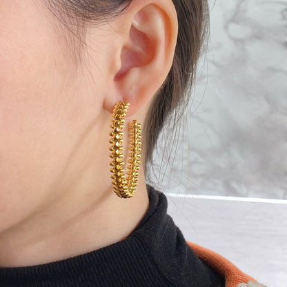 [LUXE] PENDIENTES DE ARO CLASH 