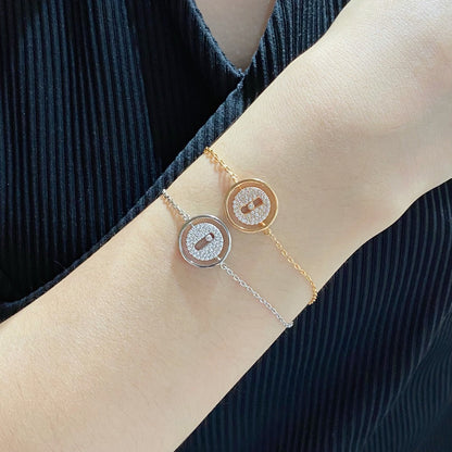[LUXE] LUCKY MOVE DIAMOND PAVED BRACELET