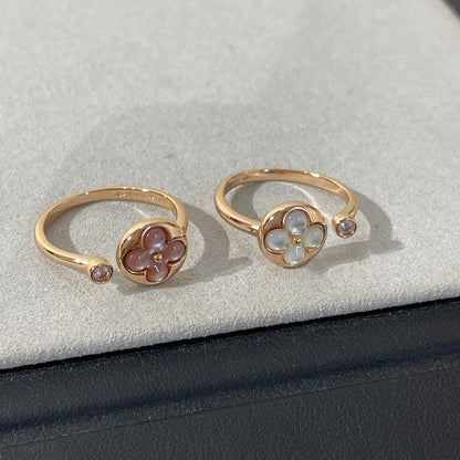 [LUXE]SUN 1 ANILLO DE TRAPEADORA ROSA CON DIAMANTE