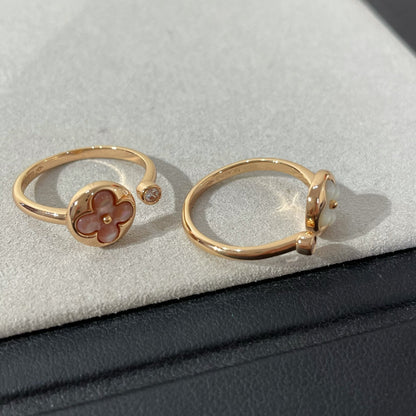 [LUXE]SUN 1 ANILLO DE TRAPEADORA ROSA CON DIAMANTE