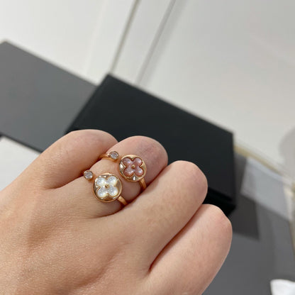 [LUXE]SUN 1 ANILLO DE TRAPEADORA ROSA CON DIAMANTE