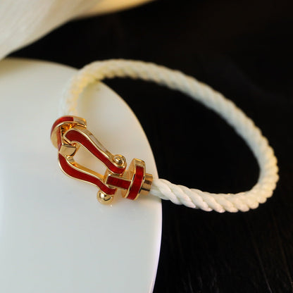 [LUXE]FORCE 10 TEXTIL BLANCO CON PAVED DE DIAMANTE