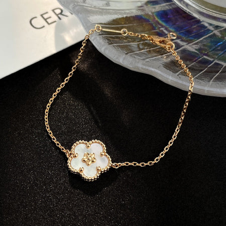 [LUXE]PULSERA DE ORO ROSA LUCKY SPRING