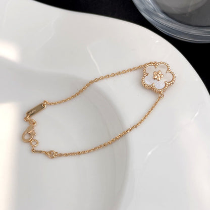 [LUXE]PULSERA DE ORO ROSA LUCKY SPRING