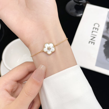 [LUXE]PULSERA DE ORO ROSA LUCKY SPRING