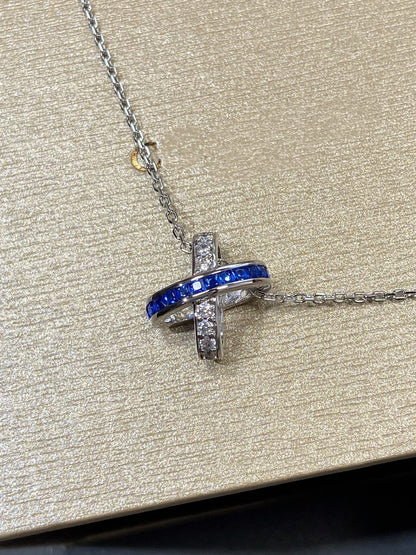 [LUXE]LIENS COLLAR DE PLATA CON DIAMANTES