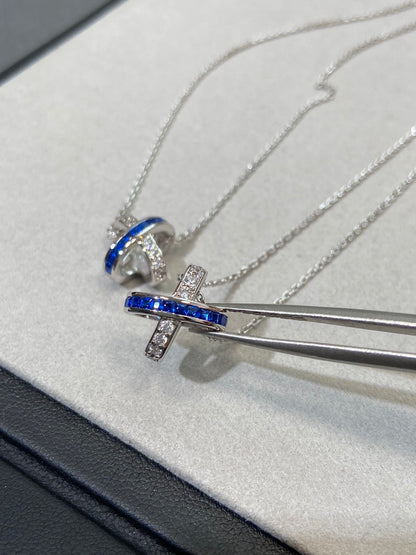 [LUXE]LIENS COLLAR DE PLATA CON DIAMANTES