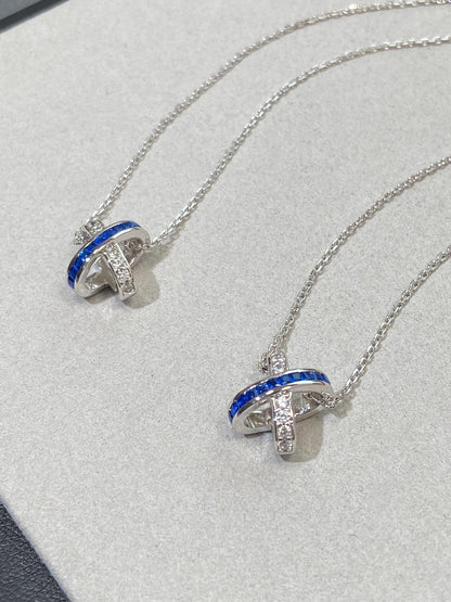 [LUXE]LIENS COLLAR DE PLATA CON DIAMANTES