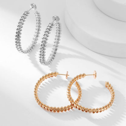 [LUXE] CLASH HOOP LARGE EARRINGS