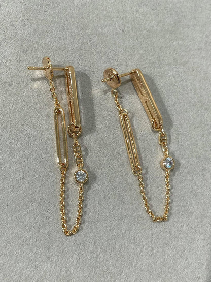 [LUXE] PENDIENTES COLGANTES DE DIAMANTES CHAOS