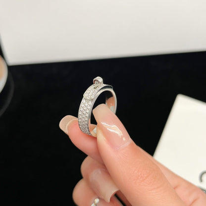[LUXE]ANILLO DE PLATA CON DIAMANTES KELLY