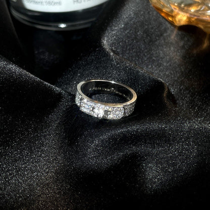 [LUXE]ANILLO DE PLATA CON DIAMANTES KELLY
