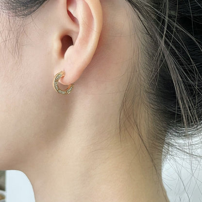 [LUXE]PENDIENTES DE DIAMANTES LOVE