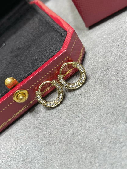 [LUXE]PENDIENTES DE DIAMANTES LOVE