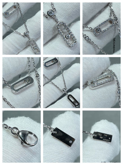 [LUXE] MOVE 2 ROW DIAMOND NECKLACE