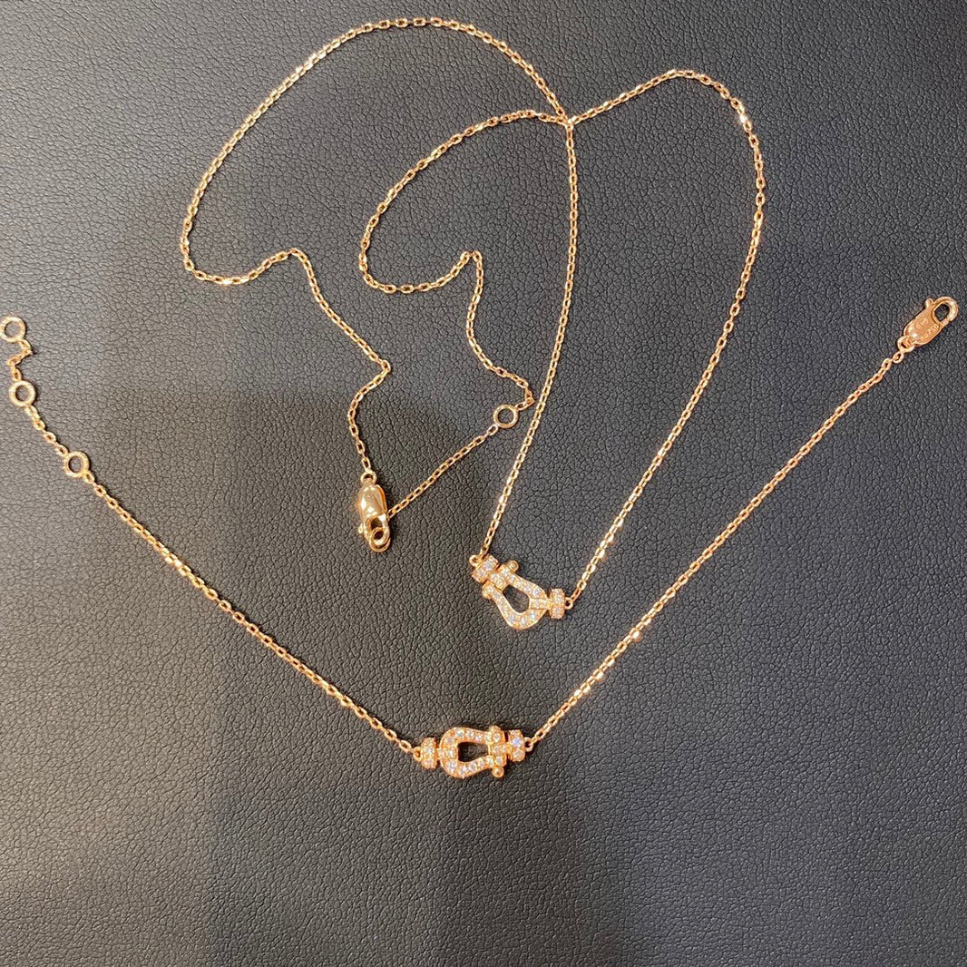 [LUXE]FORCE 10 DIAMOND PINK GOLD NECKLACE MINI MODEL