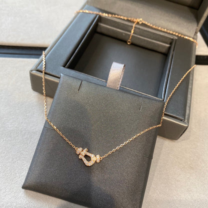 [LUXE]FORCE 10 DIAMANTES COLLAR DE ORO ROSA MODELO MINI