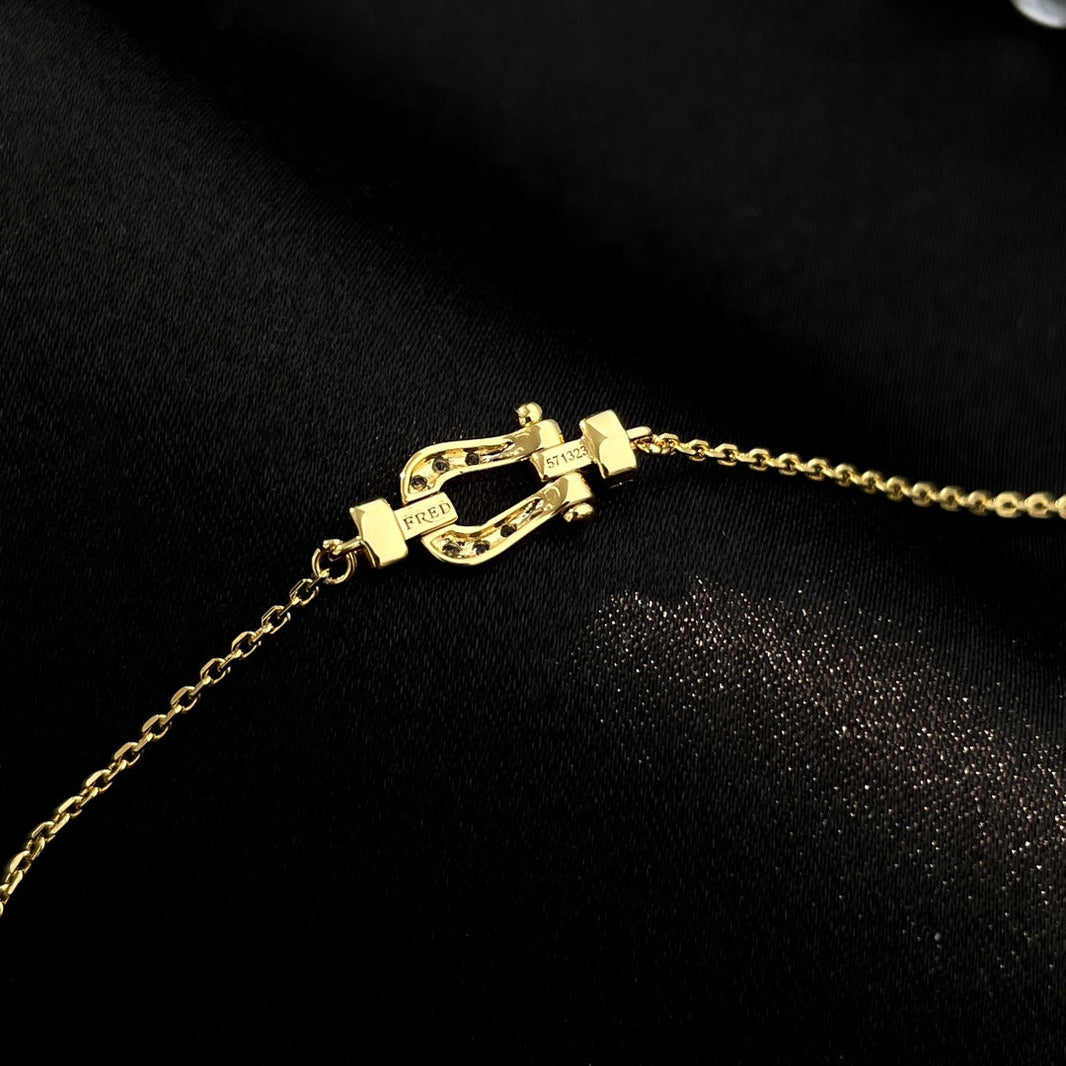 [LUXE]FORCE 10 - MINI MODELO DE ESLABONES DE CADENA CON HEBILLA DE DIAMANTE COMPLETO