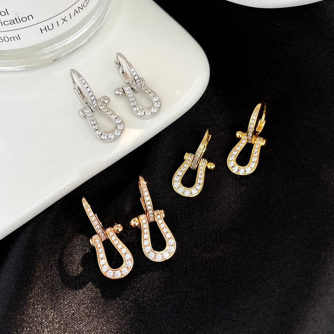 [LUXE] PENDIENTES GOTA FORCE 10 CON DIAMANTES, MODELO MEDIANO