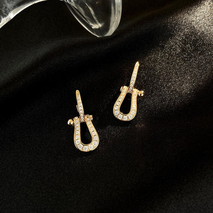 [LUXE] PENDIENTES GOTA FORCE 10 CON DIAMANTES, MODELO MEDIANO