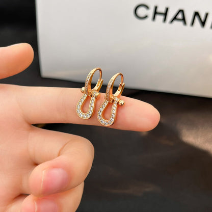 [LUXE] PENDIENTES GOTA FORCE 10 CON DIAMANTES, MODELO MEDIANO