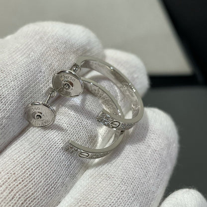 [LUXE] PENDIENTES DE ARO DE PLATA CON DIAMANTES LOVE