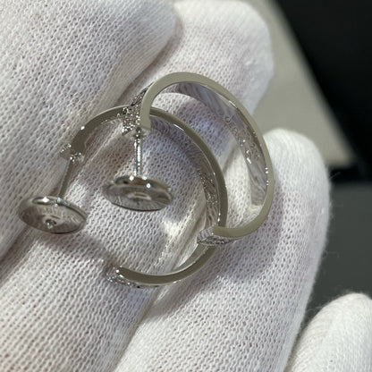 [LUXE] PENDIENTES DE ARO DE PLATA CON DIAMANTES LOVE