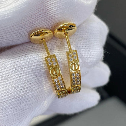 [LUXE] LOVE EARRINGS 3.6MM DIAMOND PAVED