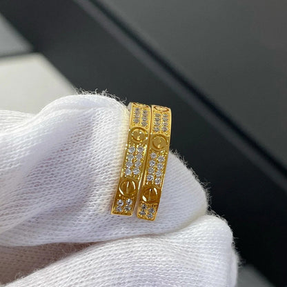 [LUXE] LOVE EARRINGS 3.6MM DIAMOND PAVED
