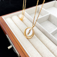 [LUXE] LUCKY MOVE MOP PINK GOLD NECKLACE