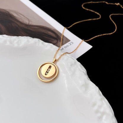 [LUXE] LUCKY MOVE MOP PINK GOLD NECKLACE