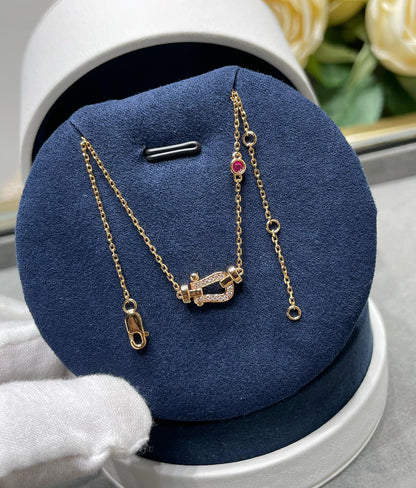 [LUXE] COLLAR DE ORO ROSA CON DIAMANTES FORCE 10