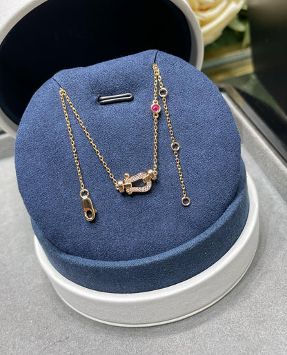 [LUXE] COLLAR DE ORO ROSA CON DIAMANTES FORCE 10