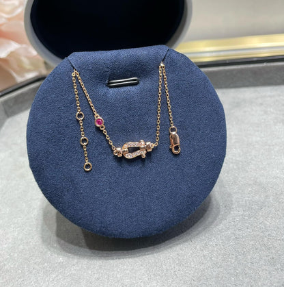 [LUXE]Pulsera de eslabones de cadena de diamantes Force 10 en oro rosa