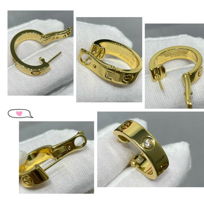 [LUXE] PENDIENTES LOVE DE 5,5 MM Y 1 DIAMANTE