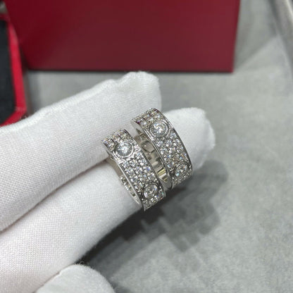 [LUXE] LOVE 5.5MM DIAMOND PAVED EARRINGS