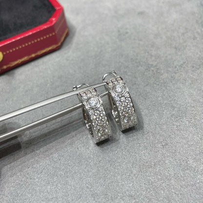 [LUXE] LOVE 5.5MM DIAMOND PAVED EARRINGS