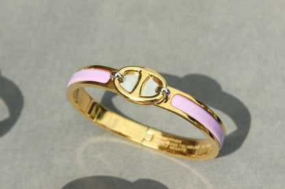 PULSERA DE ORO CON CADENA CLIC [LUXE]