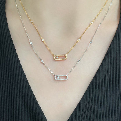 [LUXE] MOVE UNO DIAMOND NECKLACE