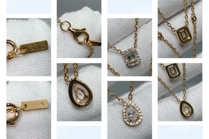 [LUXE] MY TWIN 2 ROW DIAMOND NECKLACE
