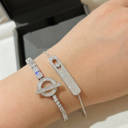 [LUXE] MOVE CLASSIQUE DIAMOND PAVED BRACELET