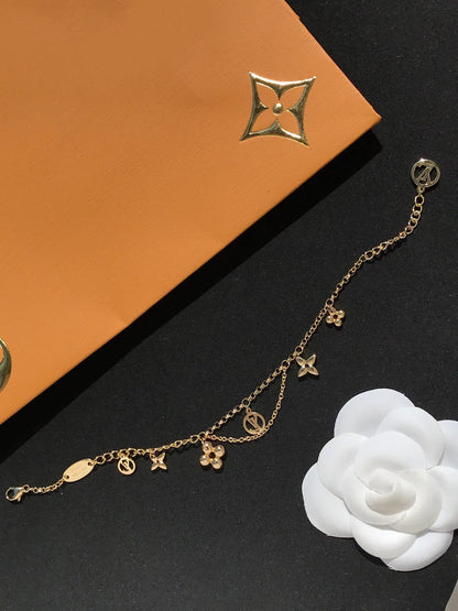[LUXE]PULSERA DE MOPA DE ORO ROSA FLORIENTE