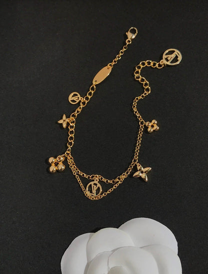 [LUXE]PULSERA DE MOPA DE ORO ROSA FLORIENTE