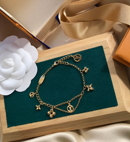 [LUXE]PULSERA DE MOPA DE ORO ROSA FLORIENTE
