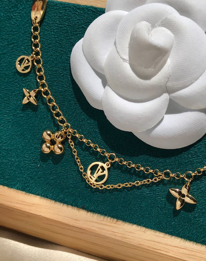 [LUXE]PULSERA DE MOPA DE ORO ROSA FLORIENTE